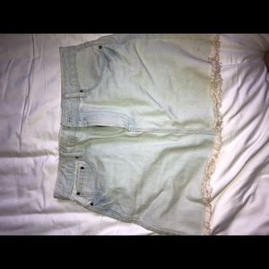 Light wash forever 21 jeans skirt